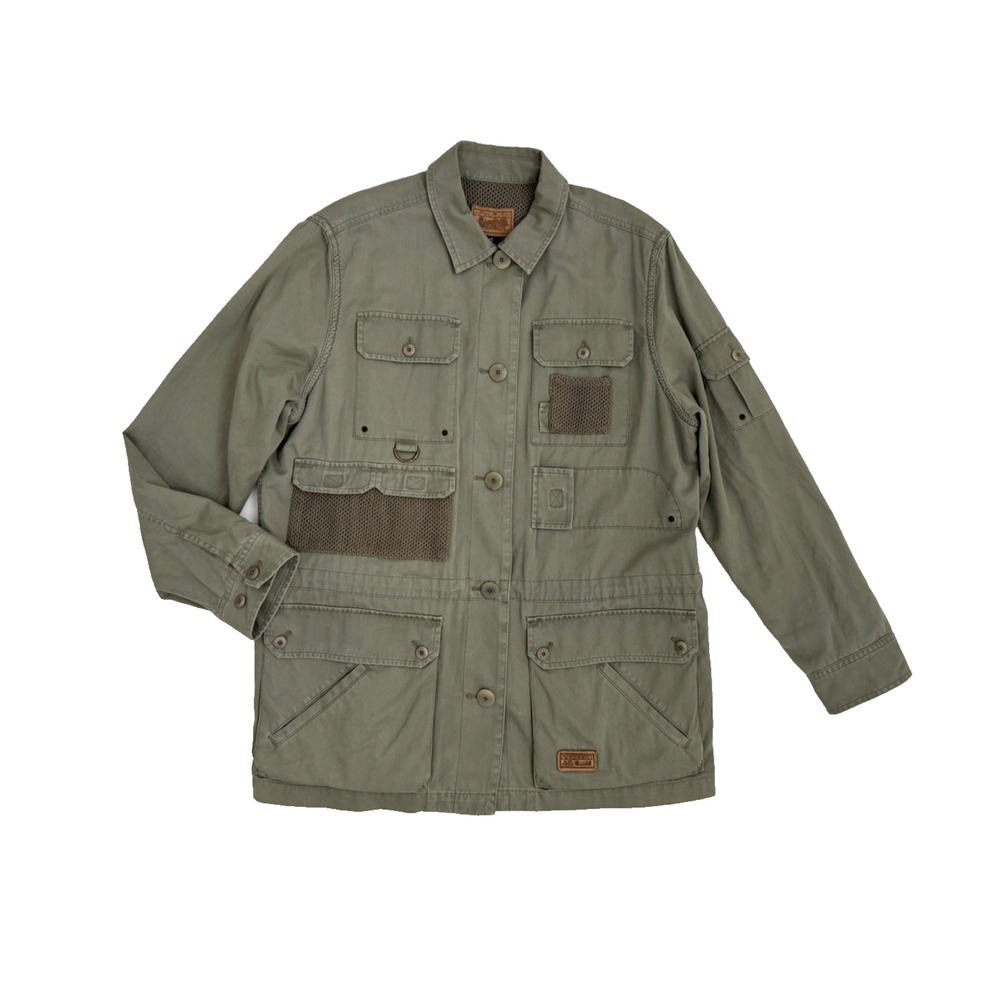 Ralph Lauren Safari Jacket Women's M Khaki Green Cotton Utility Parka
